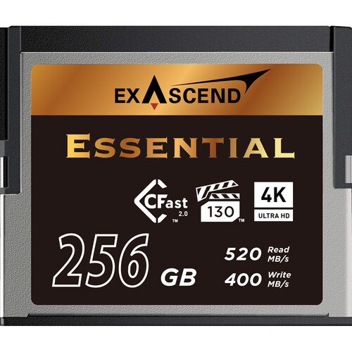 Exascend Essential CFast 2.0 Card, 256GB / Read: 550 MB/s, Write: 530 MB/s
