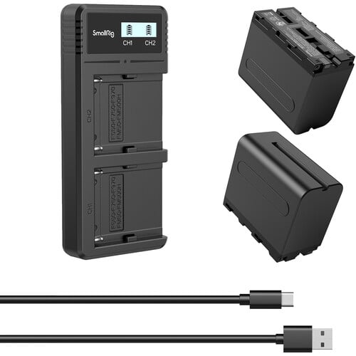 SmallRig Battery and Charger Kit For Sony NP-F970 3823 (2 Batteries & 1 Charger)