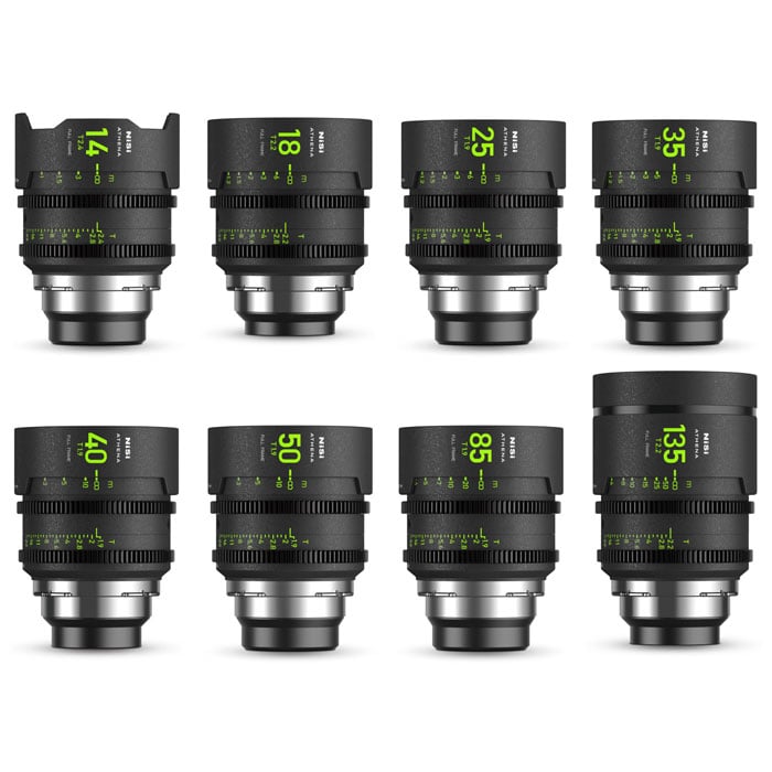 NiSi ATHENA PRIME T2.4/1.9 Full-Frame 8-Lens MASTER Kit (PL)