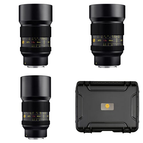 Cooke AP3 Full-Frame T2.4 Anamorphic Prime 3-Lens Set (E Mount, Feet & Meter)