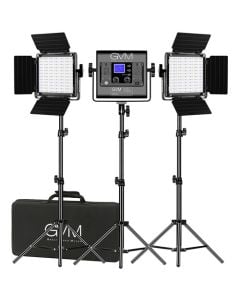 GVM 800D-RGB LED Studio 3-Video Light Kit