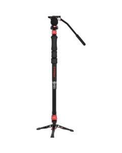 iFootage Cobra 3 Strike Aluminum Monopod with Low Profile Minipod Base and K5S Fluid Head