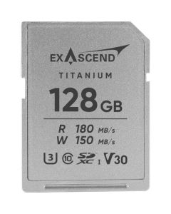Exascend 128GB Titanium UHS-I SDXC Memory Card(Read:180MB/S, Write:150MB/S)