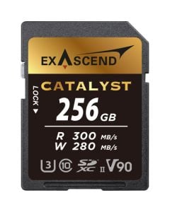 Exascend Catalyst SD Card 256GB, UHS-II / V90 / U3 / Class 10, Read:300 MB/s, Write:280 MB/s