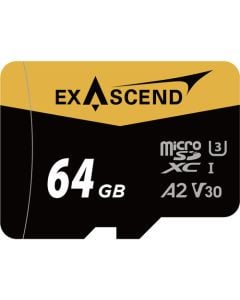 Exascend 64GB Catalyst UHS-I microSDXC Memory Card(Read:170MB/S, Write:140MB/S)