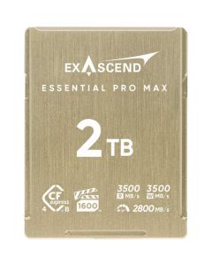Exascend 2TB Essential Pro Max CFexpress 4.0 Type B Memory Card(Read:1750MB/S, Write:2800MB/S)