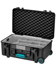 HPRC 2550SSK HPRC Wheeled Hard Case with Second Skin (Black with Blue Handle)