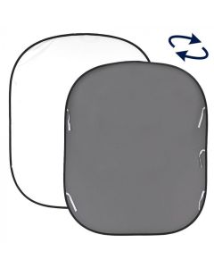 Manfrotto Collapsible Reversible Background (6 x 7', White/Mid Gray)