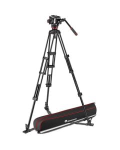 Manfrotto 504X Fluid Video Head with Alu Twin leg tripod GS
