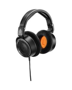 Neumann Open-back studio headphone, black with black and orange trim