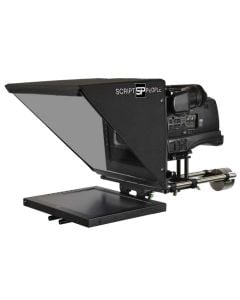 Telescript 15” flatscreen prompter with HDMI and analog inputs, adjustable camera riser