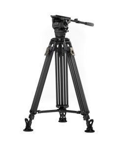 Tilta CT12 75mm Cine Fluid Head With 2-Stage One-Touch Carbon Fiber Tripod System (26.5 lb, Space Gray)