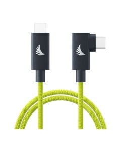 Angelbird USB-C 4.0 Solid Flex Cable Right-Angle Lime 1 m-3.3 ft