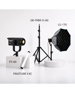 Nanlite Tiktok LIVE Mobile Lighting Kit (FS-60B, Pavotube II 6C, SB-FMM-O-60 & LS-170)