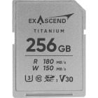 Exascend 256GB Titanium UHS-I SDXC Memory Card(Read:180MB/S, Write:150MB/S)