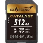 Exascend Catalyst SD Card 512GB, UHS-I / V30 / U3 / Class 10, Read:180 MB/s, Write:150 MB/s