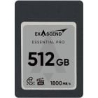 Exascend Essential Pro CFexpress TypeA  4.0 Card 512GB/ Read: 1800 MB/s, Write: 1650 MB/s