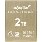 Exascend 2TB Essential Pro Max CFexpress 4.0 Type B Memory Card(Read:1750MB/S, Write:2800MB/S)