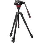 Manfrotto 502 Fluid Video Head Flat Base with 055 Video Alu Tripod