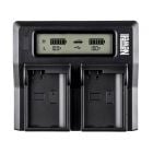 Newell DC-LCD two-channel charger for Canon LP-E6 batteries