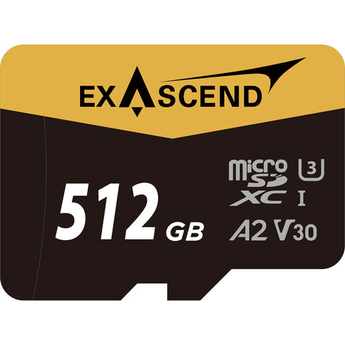 Exascend 512GB Catalyst UHS-I microSDXC Memory Card(Read:175MB/S, Write:150MB/S)