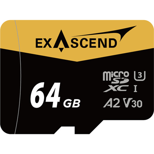 Exascend 64GB Catalyst UHS-I microSDXC Memory Card(Read:170MB/S, Write:140MB/S)
