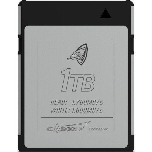 Exascend Archon CFexpress  Type B Card 1TB/ Read: 1700 MB/s, Write: 1600 MB/s (Red V-Raptor)