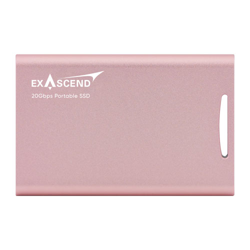 Exascend Element Portable SSD 2TB / Read:2000 MB/s, Write:2000 MB/s Rose Gold