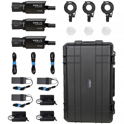 Nanlite Forza 60CR 3-Light Kit with Trolley Case