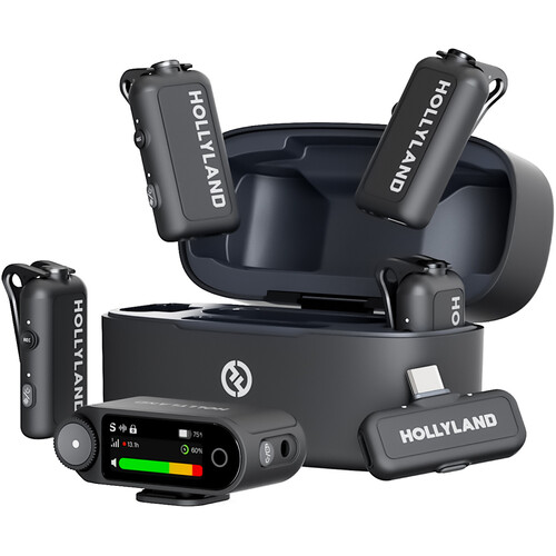 Hollyland LARK MAX 2 Combo 4-Person Wireless Microphone System (Space Gray)