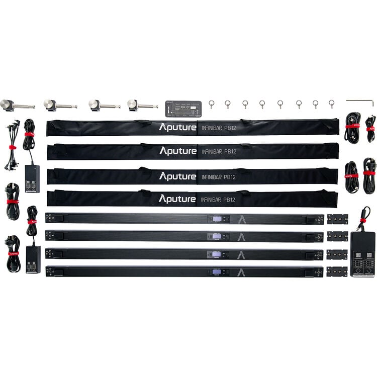 Aputure 4 feet INFINIBAR PB12 RGBWW LED Pixel Bar 4-Light Kit