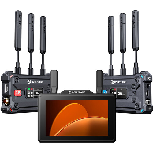 Hollyland Pro S Wirelesss Transmission and Monitoring Kit with Pyro S TX/RX Kit and Pyro 5