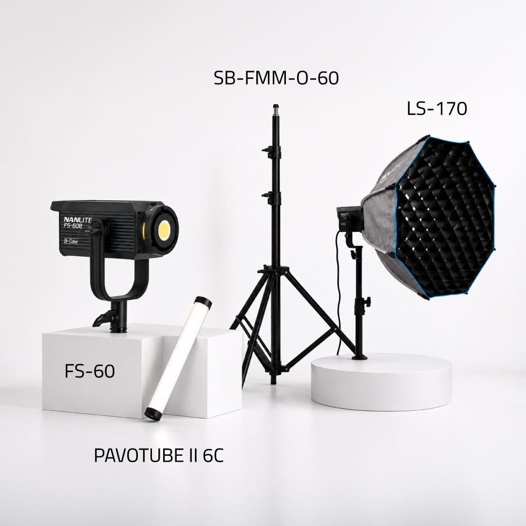 Nanlite Tiktok LIVE Mobile Lighting Kit (FS-60B, Pavotube II 6C, SB-FMM-O-60 & LS-170)