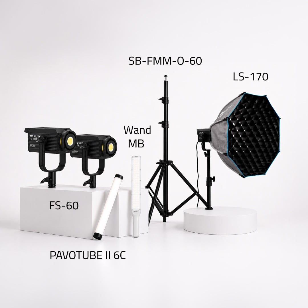Nanlite TikTok LIVE Mobile Lighting Kit Pro(2x FS-60B, Wand MB, Pavotube II 6C, SB-FMM-O-60 & LS-170)