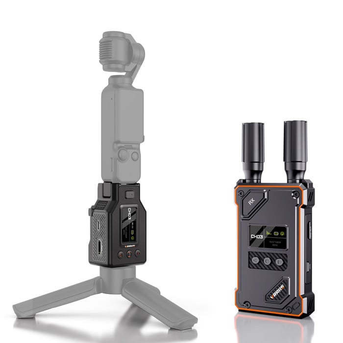 VRRIIS WL087 Pro 1080p UVC Type C Wireless HDMI Video TX/RX kit 500m Range for DJI Pocket Series